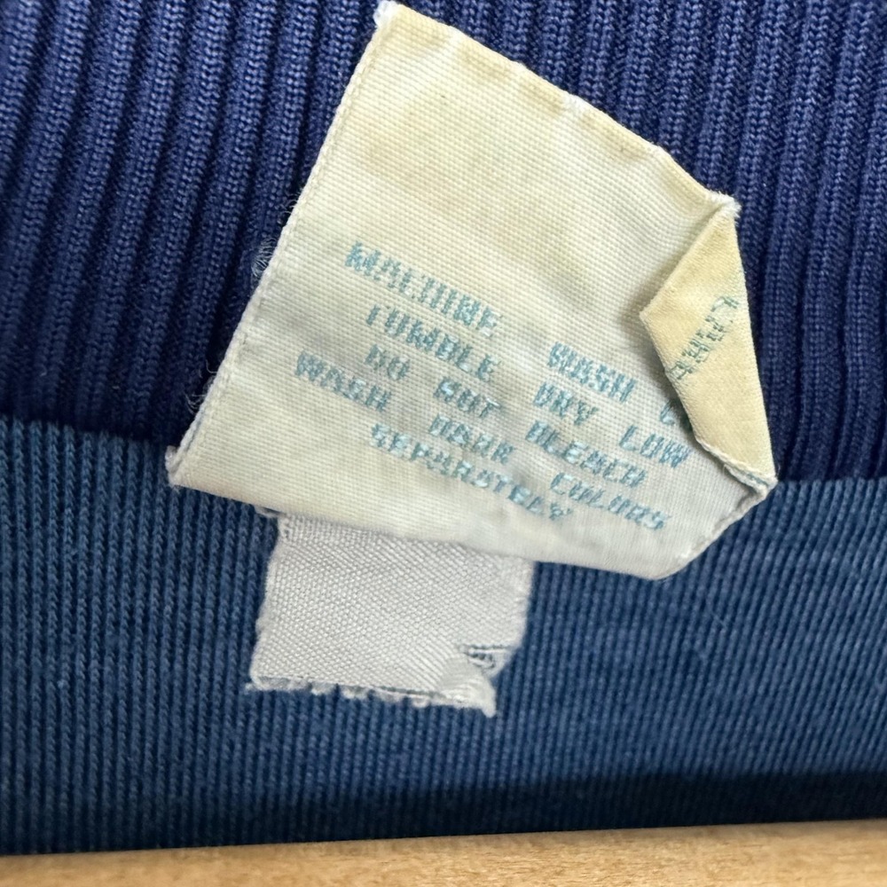 Vintage Adidas Jacket Mens XL Blue Stripe Track Full Zip Taiwan Trefoil 80s 90s - Picture 15 of 16